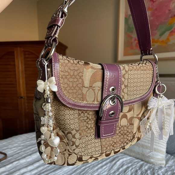 Vintage Y2K Patchwork Coach Shoulder Bag - Picture 2 of 13